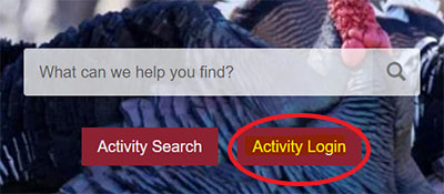 On home page click on Activity Login